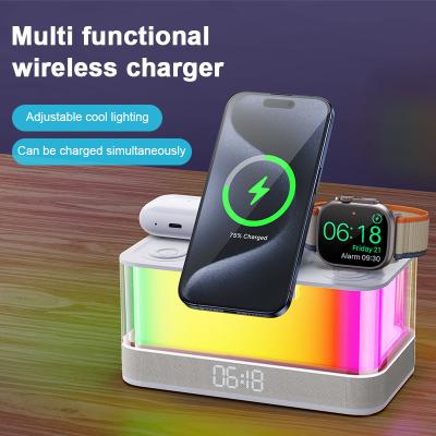 China Qi-enabled Wireless Charger and Bluetooth Speaker with Colorful Lights Compatibility Qi-enabled Devices à venda