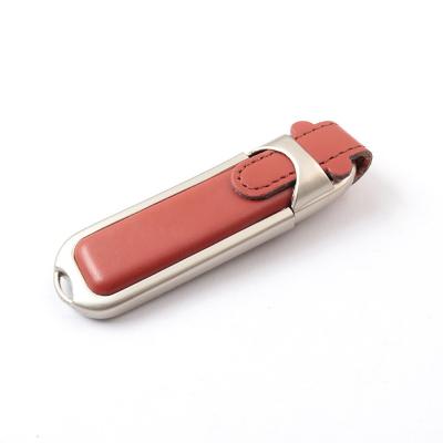 China 8GB 16GB 32GB PU Leather USB Flash Drive Fast Speed 80MB/S 2.0 3.0 for sale