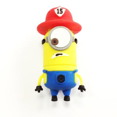 China Cute Shaped Minions Cartoon Character PVC Usb Flash Drive USB 2.0 And 3.0 for sale