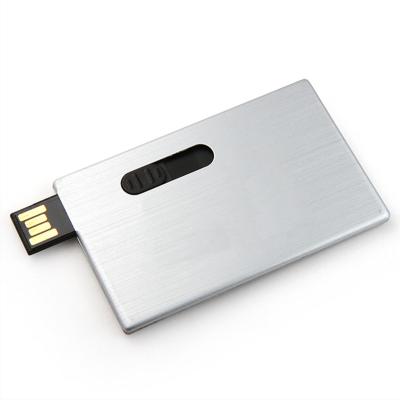 China Movimentação instantânea ultra fina impermeável 2,0 15MB/S 128GB do Usb do cartão de crédito à venda