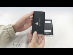 Portable Power Bank Li Polymer 18650 Battery in Black for Smart Phone and USB Devices