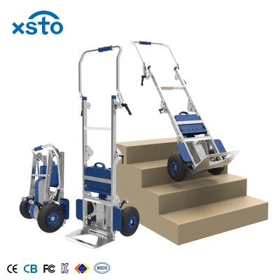 China Power Motorized Hand Trolley China Factory XSTO IP54 Aluminum Alloy Powered Foldable Electric Stair Climber Trolley for sale