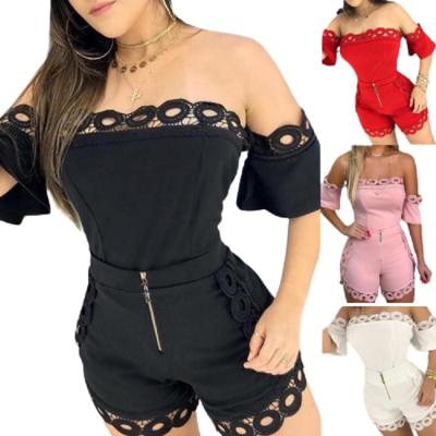 China 2021 autumn sale Europe women's clothing lace strapless slim sexy wholesale hot V-nice viable women's two-piece set for sale