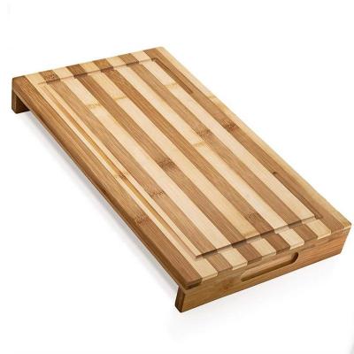 China Sustainable Amazon Hot Sale Cheese Board Charcuterie Board Zebra Pattern Organic Bamboo Wood Cutting Board Serving Platter for sale