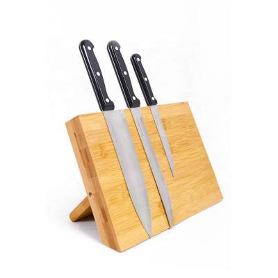 China Foldable Kitchen Scissors Holder Block Knife Dock Disposable Multifunctional Bamboo Knife Organizer Chopper Strongly Magnetic for sale