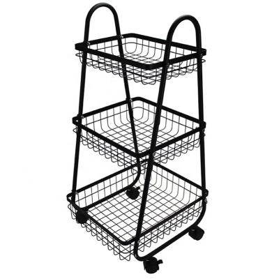 China Fashionable 3 Tier Kitchen Bathroom Storage Countertop Multifunctional Stand Dismountable Spice Rack Organizers for sale