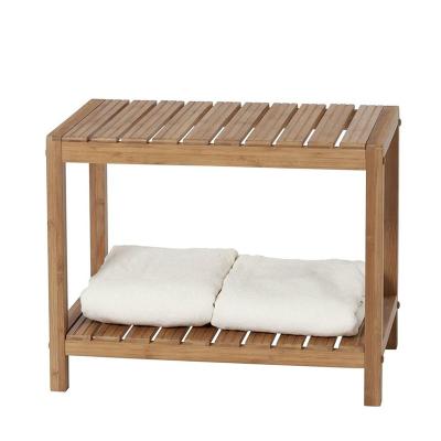 China Modern Bamboo Bench Shower Bamboo Bench For Living Room And Bathroom Garden Bench Bamboo Garden for sale