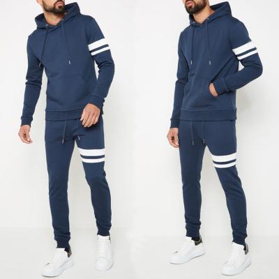 China CustomPullover Breathable Hoodie Men's Slim Fitness Sweatpant Terry Cotton Jogging French Tracksuit for sale