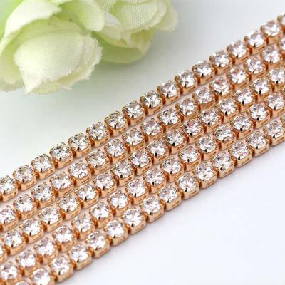 China Dot Fashion Crystal Stone Ribbon Diamante Cup Pearl Rhinestone Back Chain For Decoration Dresses for sale