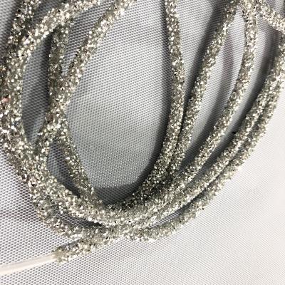 China Luxury Wholesale Hot Sale Accessories Jewelry Bags Accessories Rhinestone Rhinestone Crystal Tube With PVC Tube for sale