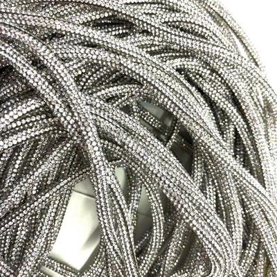 China Luxury Wholesale Hot Selling Accessories Jewelry Bags Accessories Rhinestone Rhinestone Return Point Crystal Rope With PVC Tube for sale