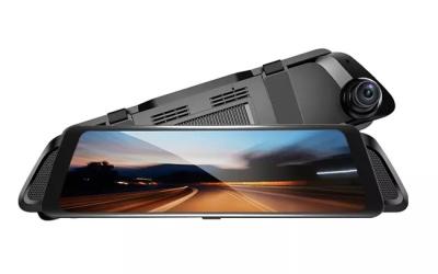 China Recambios autos de la pantalla táctil, cámara dual DVR del espejo retrovisor de la lente en venta