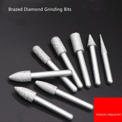 China Graniet Marmer Gesoldeerd Diamond Tools, 10mm Matrijzenmolen Diamond Bits Te koop