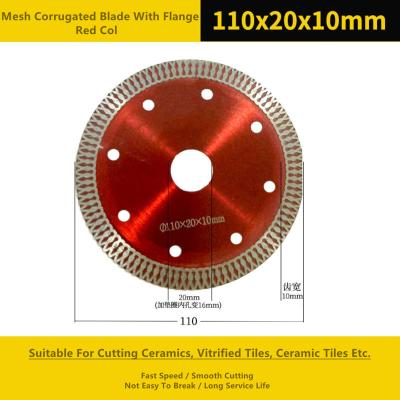 China Steel Core Red 110mm Diamond Cutting Disc Hot Pressed for sale