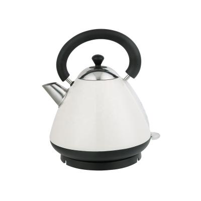 China 360 Degree Rotation Base 1.7L Pyramid Cordless Kettle Stainless Steel Automatically Shut Off Coffee Tea Electric Kettle for sale