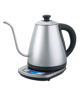 China 360 Degree Rotating Base 120V Temperature Control Gooseneck Stainless Steel Cordless Kettle for sale