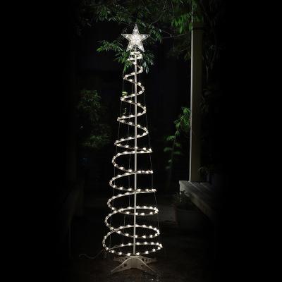 China INDOOR AND OUTDOOR USE With 80 Spiral Multicolor Holiday Tree Lights 6Ft Outdoor Christmas Decoration Led Christmas Tree Light for sale