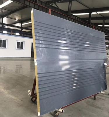 China 1000mm glass wool sandwich panel roof/wall panel with color steel plate for sale