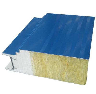 China 930/1000/1120mm PU Edge Sealing Sandwich Glass Wool Sandwich Panel For Steel Building for sale