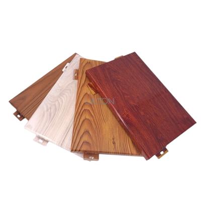 China Wholesale Custom Attractive Wood Grain Design Inmitation Elegant Wood Grain Veneer Aluminum Grain Veneer for Building Ceiling and Curtain Wall for sale