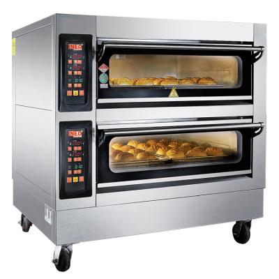 China Hotels Hotel Restaurant Equipment 2 Deck 4 Trays Industrial Electric Baking Oven for sale