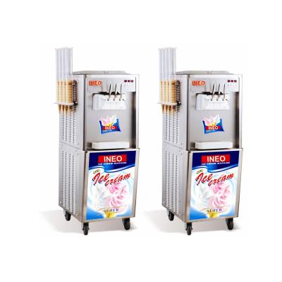 China Best New Snack Factory Ice Cream Freezer Machine 3 Flavor Yogurt Maker Soft Ice Cream Vending Machine for sale