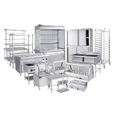 China 201/304 Heavy Duty Stainless Steel Restaurant Kitchen Stainless Steel Work Table With Wheel And Under Shelf for sale