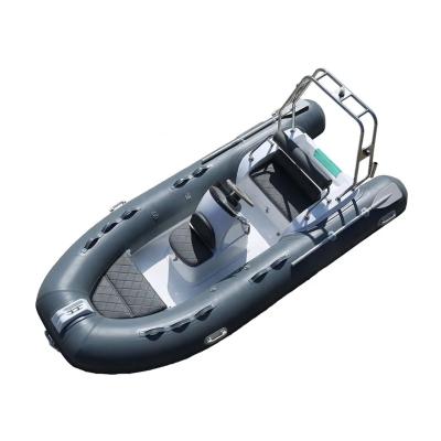 China Warter Sports High 14 Foot Rigid RIB430 Fishing Boat Fiberglass Sea Fishing Sale Rigid Inflatable Boat for sale