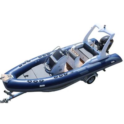 China Warter Sports Inexpensive CE Fiberglass RIB580 Fiberglass 19 Foot Ribbed Boat Professional Manufacture for sale