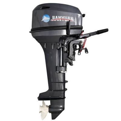 China Long Axle Navy 2 Stroke 20hp Marine High Quality Low Noise BOAT Outboard Motor for sale