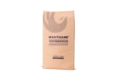 China Food Grade Flat Kraft Paper Bags , Pp Woven Packing Heat Seal Foil Bags 25 Kg for sale