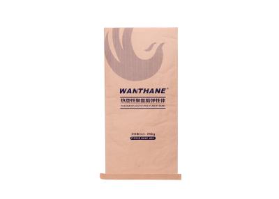 China Kraft Paper Ziplock Food Grade Bags With Heat Seal Pp Woven Plastic Laminated for sale