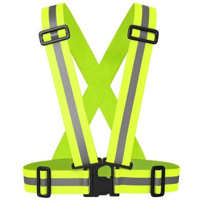 China Warning Safety Reflective Riding Elastic Reflective Vest for sale