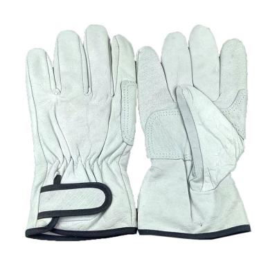 China Anti-smash sheep leather protective safety gloves double sheepskin driver's gloves for sale