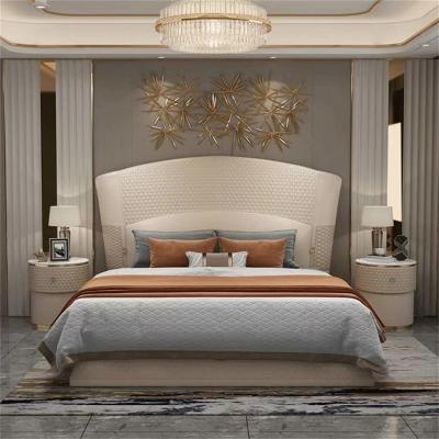 China Bed Soft Italian Design Soft Fabric Or Leather Bed Modern King And Queen Sizes Bedroom Beds 1.8m Double Bed for sale