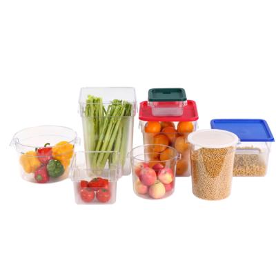 China SGS Factory Certification Custom Kitchen Storage Containers PC Stocked Plastic Storage Containers for sale