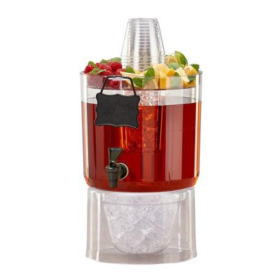 China Wholesale Cold Beverage Server Round Juice Beverage Tower Dispenser Portable Beverage Dispenser with Ice Core for sale