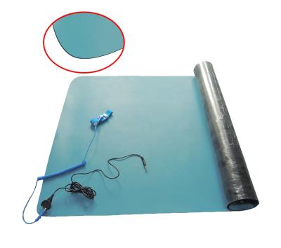 China Nature Rubber Mats ROHS 2.0 ESD , Static Discharge Mat With Cable And Wrist Band for sale