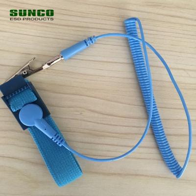 China ESD Wrist Strap Anti Static Ground Wire 1.8m PU Coil Anti Static Cord for sale