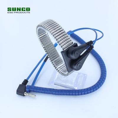 China Metal and Fabric ESD Anti-Static Dual Circuit Wrist Strap for sale