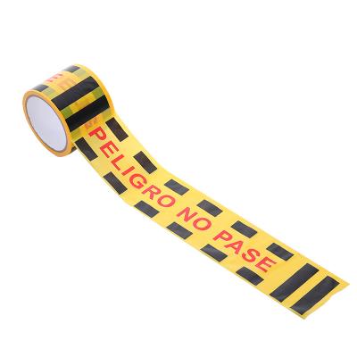 China Custom Printed Text LOGO Warning Tape High Quality PE Caution Barrier Custom Printed Tape for sale