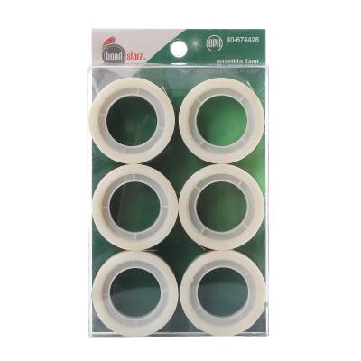 China Waterproof High Quality Stationery Tape 6rolls/set Office Stationery Packing Invisible Tape for sale