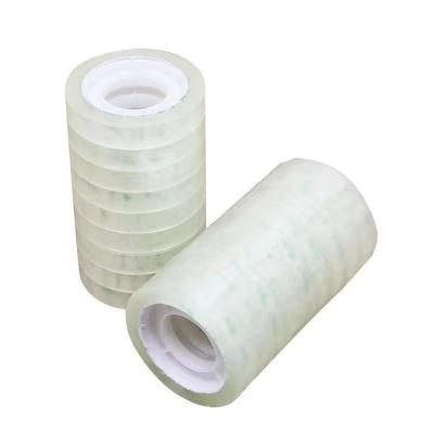 China Factory Wholesale Small Waterproof Packing Tape Stationery BOPP Transparent Adhesive Tape Waterproof for sale