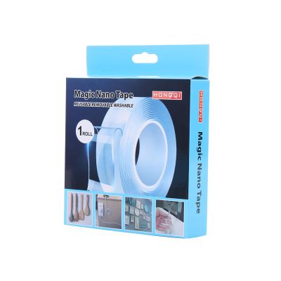 China Waterproof Multifunctional Reusable Nano Tape Double Sided Washable Nano Adhesive Tape With Packing for sale