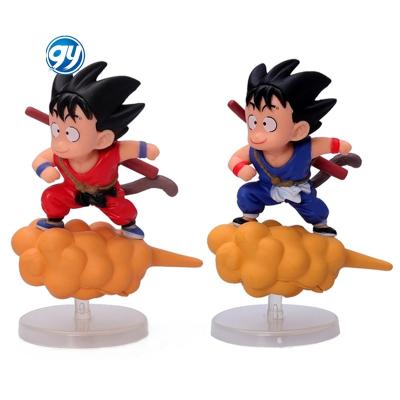 China Cartoon Toy 12cm Anime Dragon Ball Z Flight Childhood Son Goku Somersault Clouds Car Decoration PVC Action Figure Accion Figuras for sale