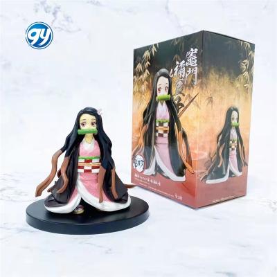 China Cartoon Toy Cute Desktop Decoration Anime Character Demon Slayer Kamado Nezuko Action Numbers for sale