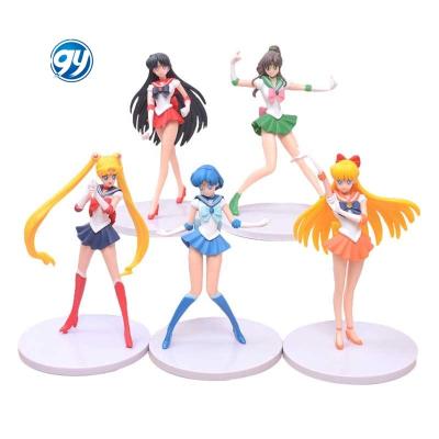 China Muneco Moon Chiba Mamoru Chibiusa Kino Makoto Anime PVC Toy Statue Figure figuras de figur-e accion Cartoon Toy 5PCS/SET Sailor Model for sale