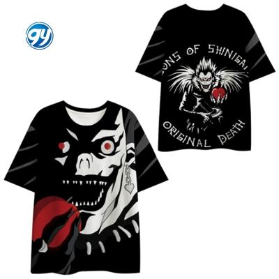 China 10 Styles Death Note Cosplay 3D Digital Printing Breathable Shorts Sleeve T-shirt Anime Casual Shirts for sale