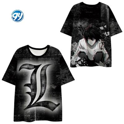 China 10 Styles T-shirt Death Note Yagami Light Ryuk Cosplay 3D Digital Print Anime Breathable T-shirts for sale