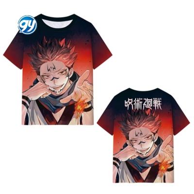 China Anime Hot Selling Pure Men's Cosplay Color Print Cotton Jujutsu Kaisen Breathable Shirts 12 Styles for sale